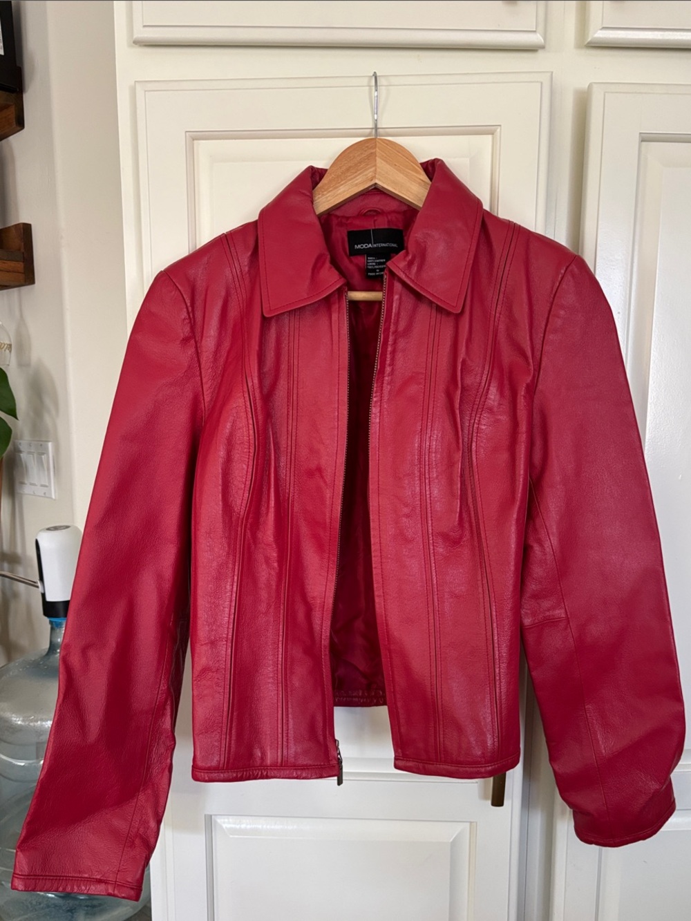 Mossimo Supply Co. Red Leather Jacket for Women